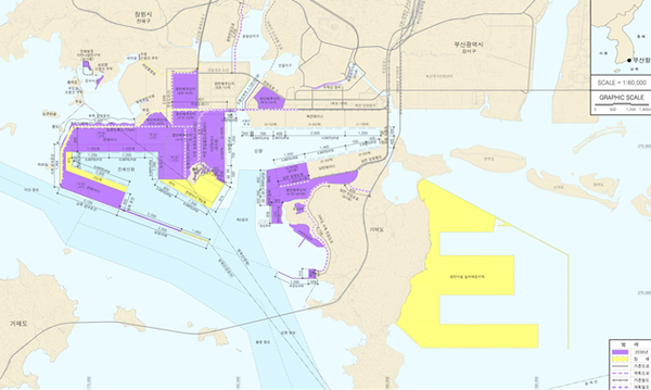 부산항 신항 및 진해신항 계획평면도 /자료제공=해양수산부