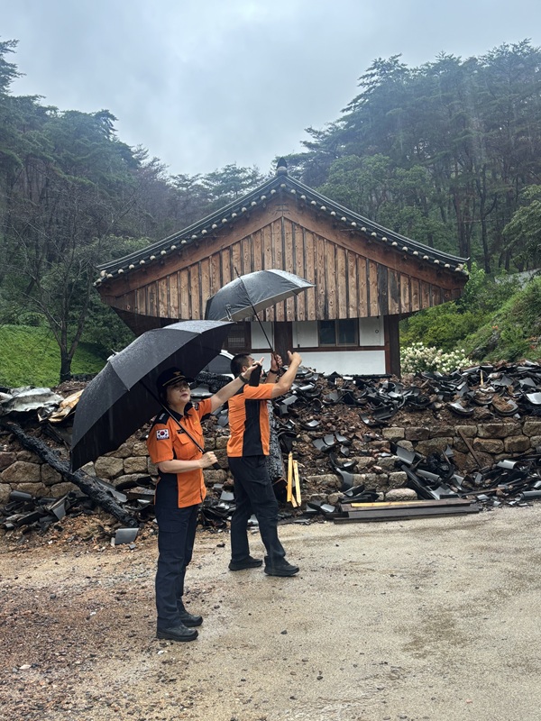 산사태·집중호우 피해 우려 지역 긴급 현장점검 /사진제공=청송소방서