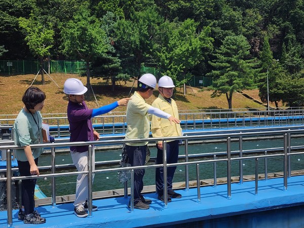 수원시상수도사업소, 여름철 대비 파장정수장 현장점검 /사진제공=수원시