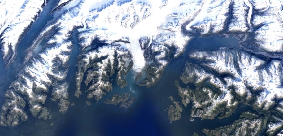 1984년 미국 알래스카 컬럼비아 빙하 휴양지 /자료출처=구글 어스 타임랩스