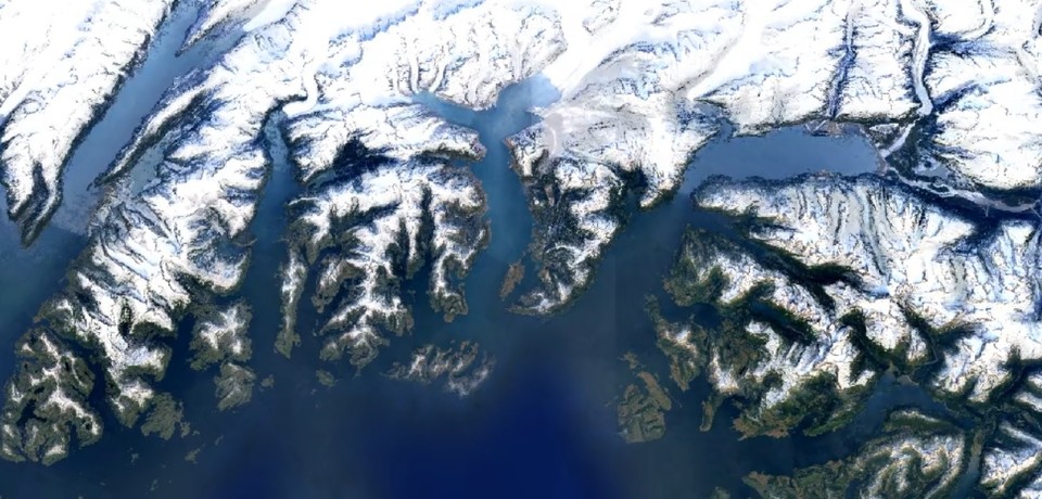 2022년 미국 알래스카 컬럼비아 빙하 휴양지 /자료출처=구글 어스 타임랩스