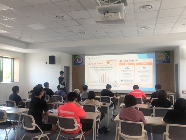안전보건교육 현장 /사진제공=김천시