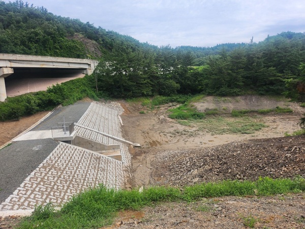 호우 피해 유곡저수지 복구 완료 /사진제공=영천시