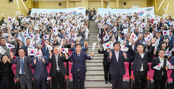 광주시, 시청 수어장대홀에서 제80주년 광복절 경축 행사 개최 /사진제공=광주시