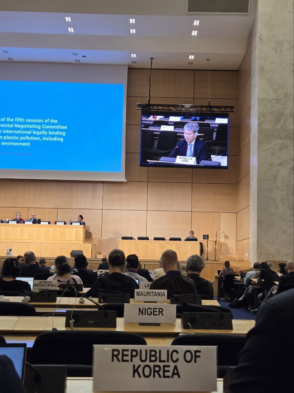 스위스 제네바에서 8월 5일(화)부터 15일(금)까지 개최된 INC-5.2가 협약 문안 타결에 이르지 못하고 종결됐다. /사진제공=외교부