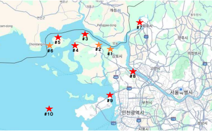 정기 모니터링 주요 7개 정점 /자료제공=환경부