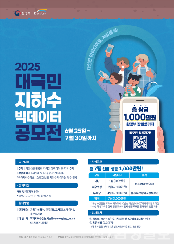 대국민 지하수 빅데이터 공모전 포스터 /이미지=환경부