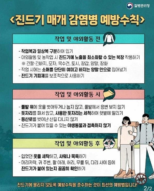 진드기 매개 감염병 예방수칙 /사진제공=영천시