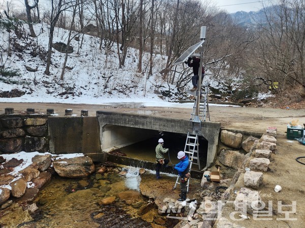 산림유량관측망 현장 구축 모습 /사진제공=국립산림과학원