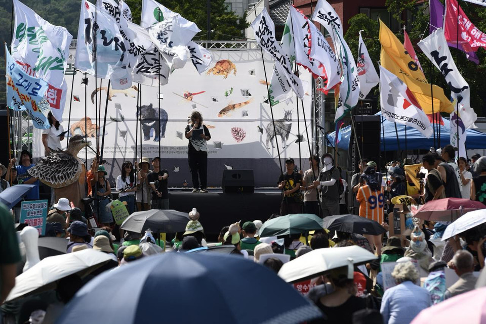 ‘생명 지킴이 대회’가 9월 6일 광화문 광장에서 열렸다. /사진제공=생명의편에선사람들