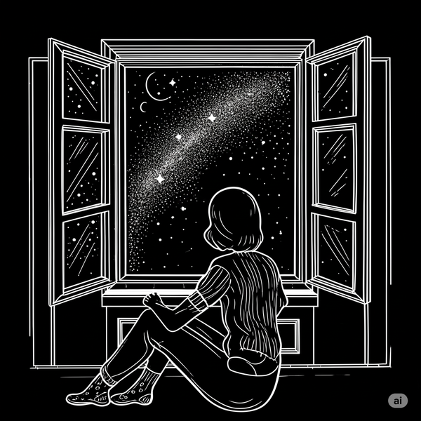 창 밖 은하수 /사진=AI 생성