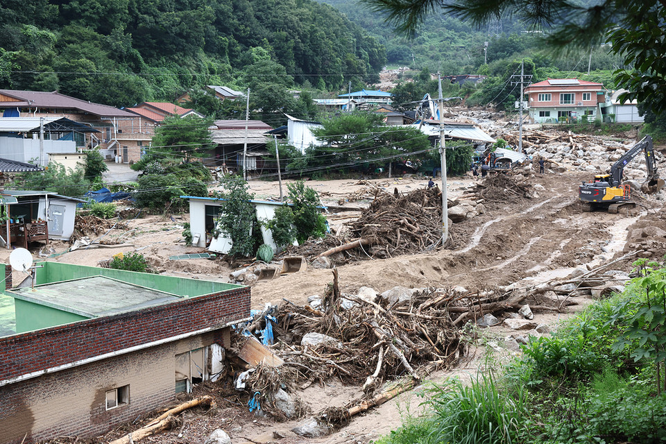 집중호우 피해를 입은 마을 /사진=환경일보DB