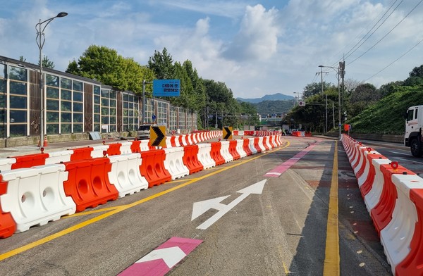 광명시, 신안산선 사고 구간 임시도로 개통 /사진제공=광명시