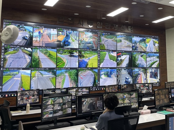 김천시 통합관제센터 내부 전경 /사진제공=김천시