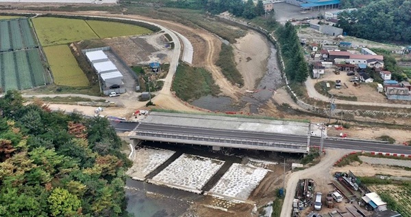 하천재해예방사업을 추진한 신당천 현장  전경  /사진제공=경주시