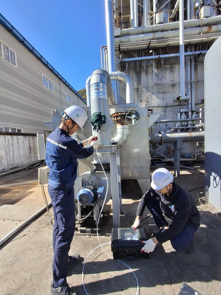 환경배출사업장 대기오염 방지시설의 가동 상태 확인 점검활동 /사진제공=경주시