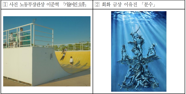 근로자 예술문화제 주요 수상작 /자료제공=근로복지공단