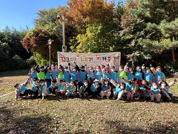 유강유치원 플로깅 활동 /사진제공=포항교육지원청