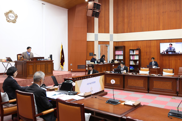 군포시의회 제284회 임시회 회의 모습. /사진제공=군포시의회