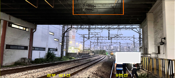 구로역 열차 충돌사고는 작업대의 선로 침범과 운전취급체계 미흡 등 복합적 관리 실패로 발생한 것으로 확인됐다. 사진은 충돌사고 현장 /사진제공=항공철도사고조사위원회