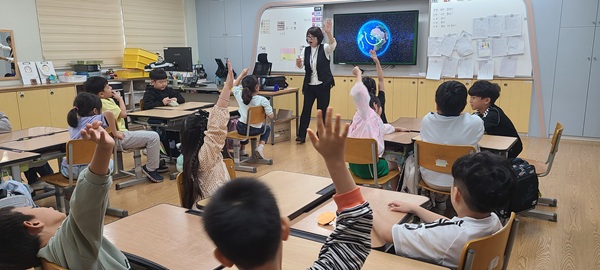 찾아가는 환경교육 진행한 천북초등학교  /사진제공=경주교육지원청